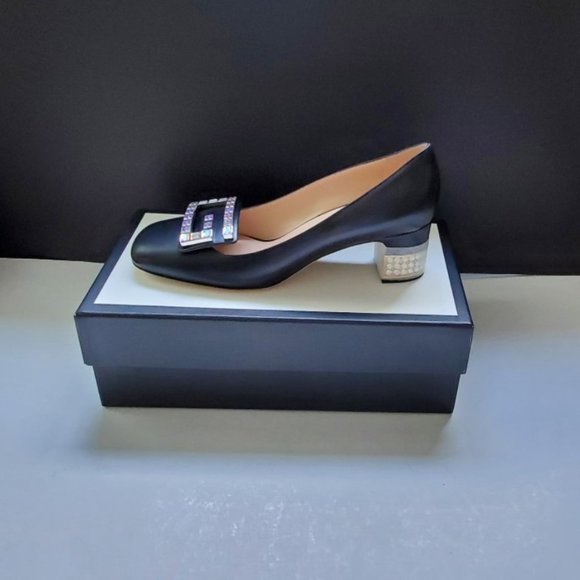 NIB Gucci Madelyn black crystal shoes IT 37 - Picture 3 of 8